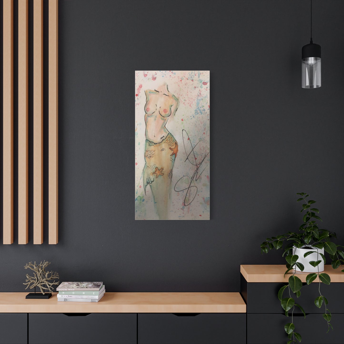 The Mermaid- Matte Canvas, Stretched, 1.25"