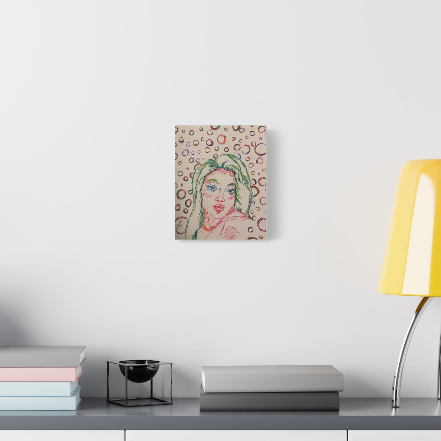 Ms. Bubbles- Matte Canvas, Stretched, 1.25"