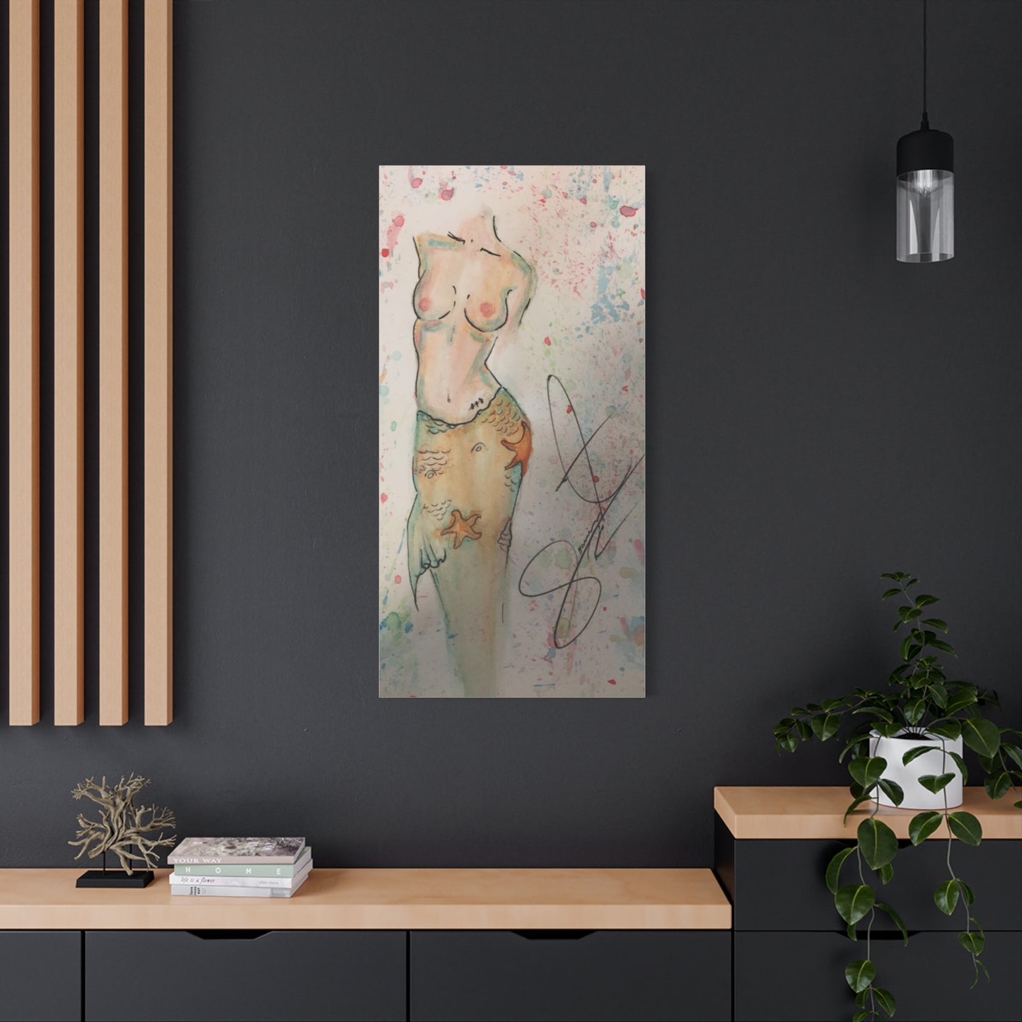 The Mermaid- Matte Canvas, Stretched, 1.25"