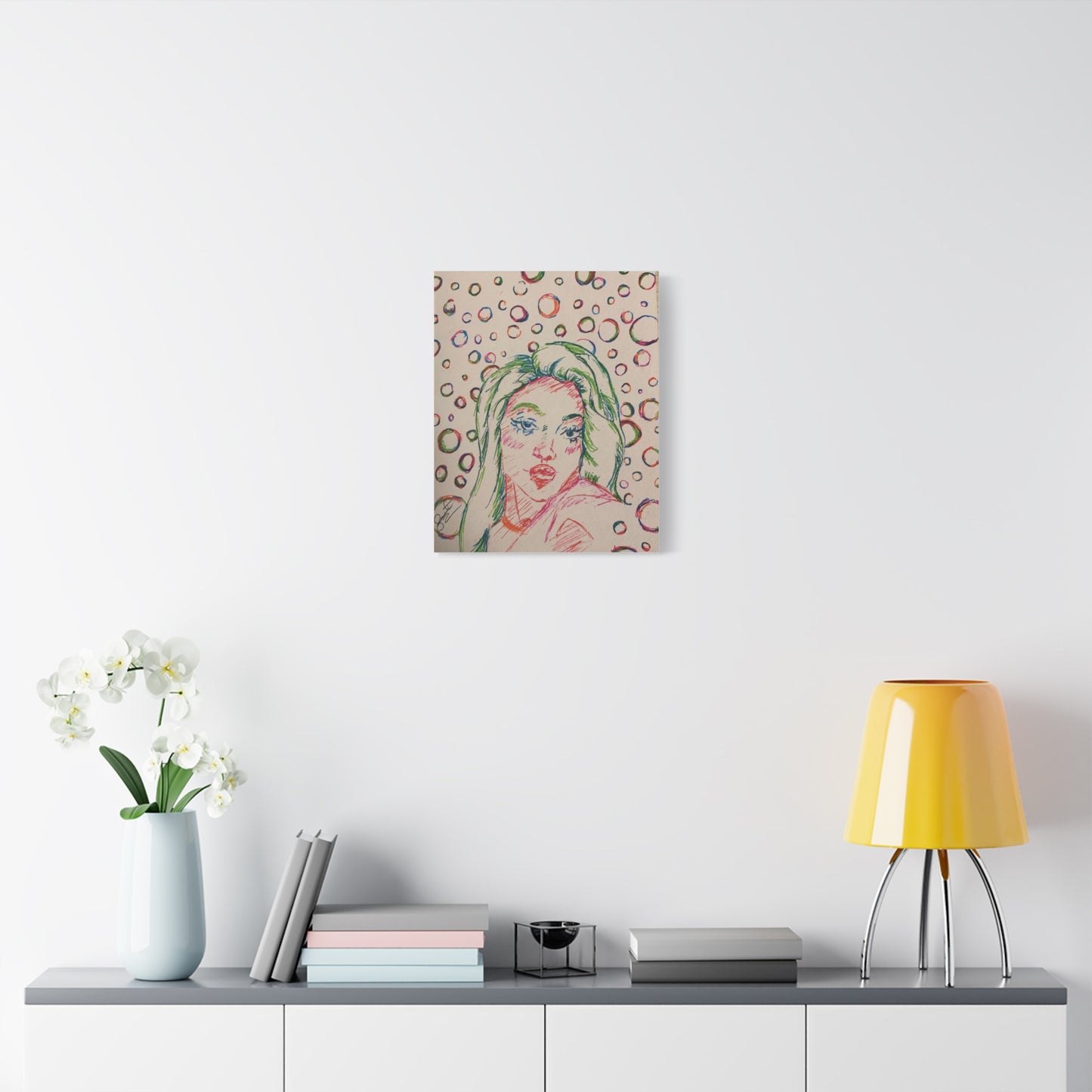 Ms. Bubbles- Matte Canvas, Stretched, 1.25"