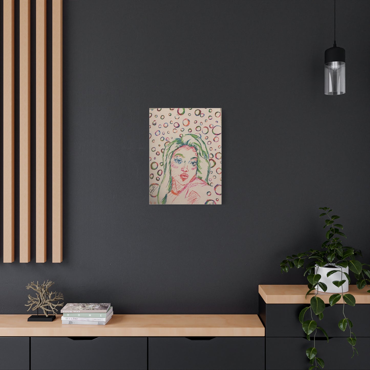 Ms. Bubbles- Matte Canvas, Stretched, 1.25"