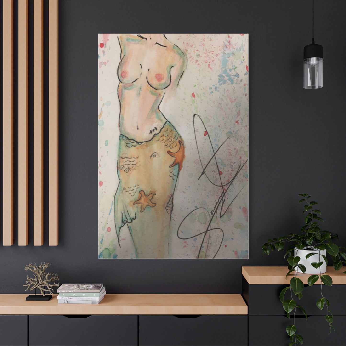 The Mermaid- Matte Canvas, Stretched, 1.25"