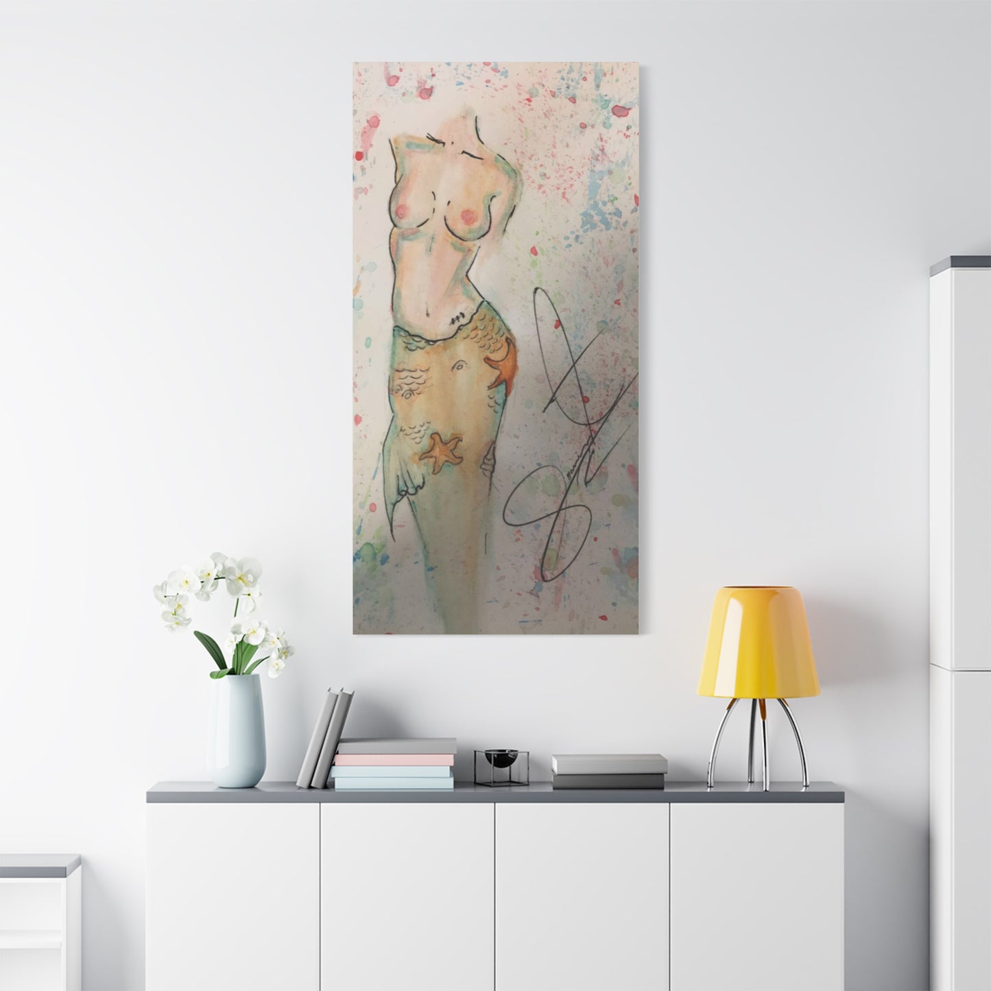 The Mermaid- Matte Canvas, Stretched, 1.25"