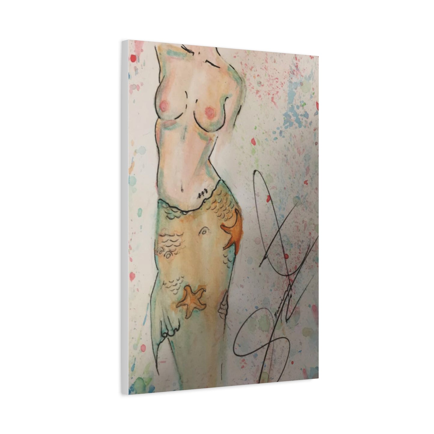 The Mermaid- Matte Canvas, Stretched, 1.25"