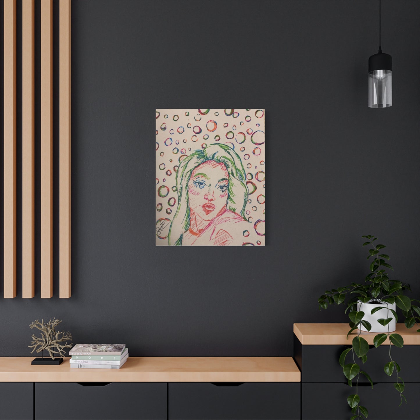 Ms. Bubbles- Matte Canvas, Stretched, 1.25"