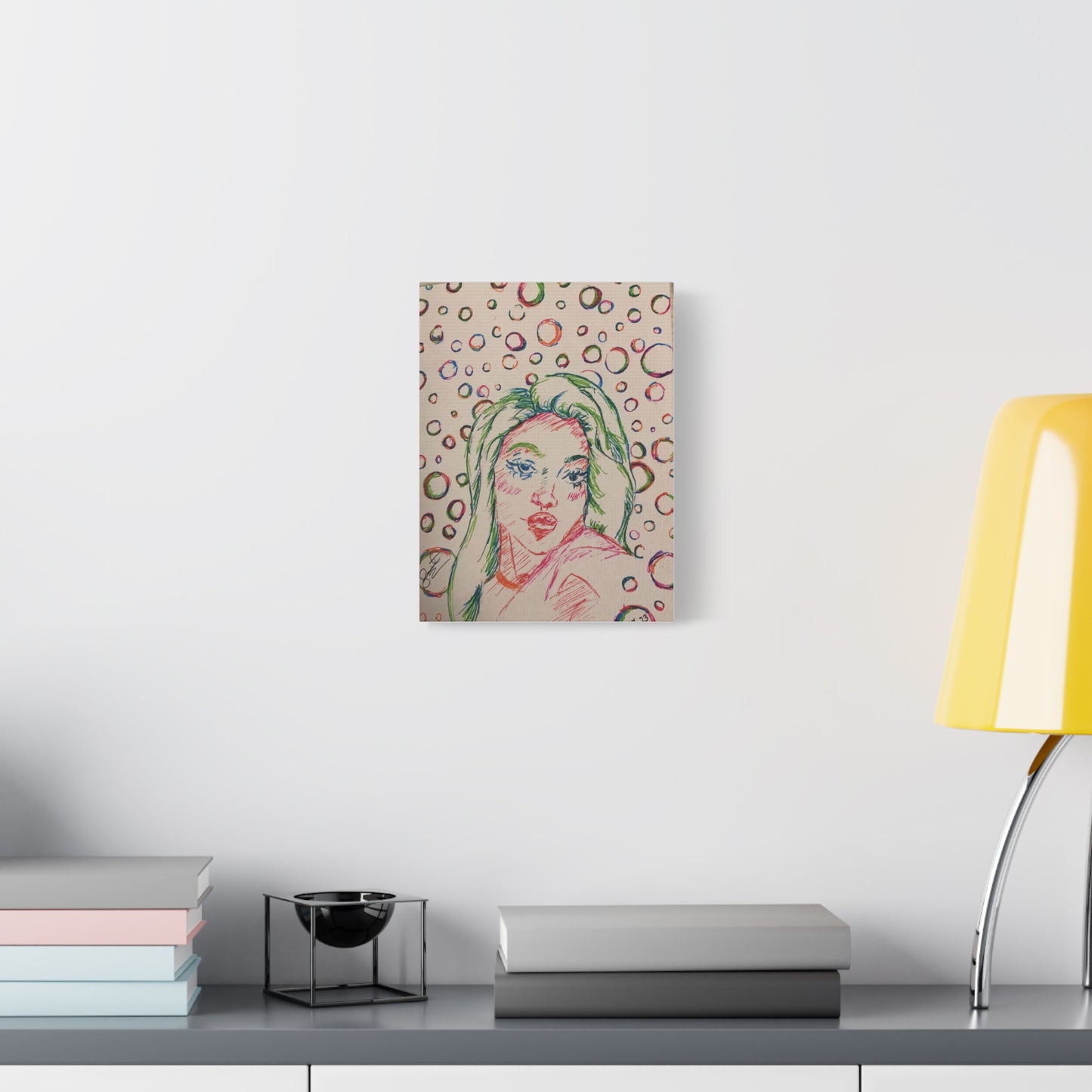 Ms. Bubbles- Matte Canvas, Stretched, 1.25"