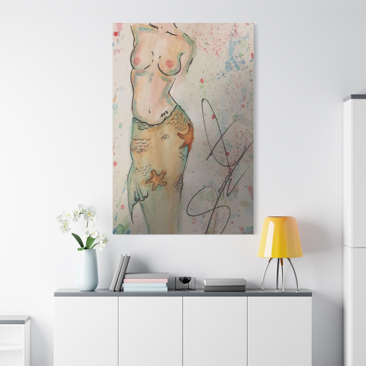 The Mermaid- Matte Canvas, Stretched, 1.25"