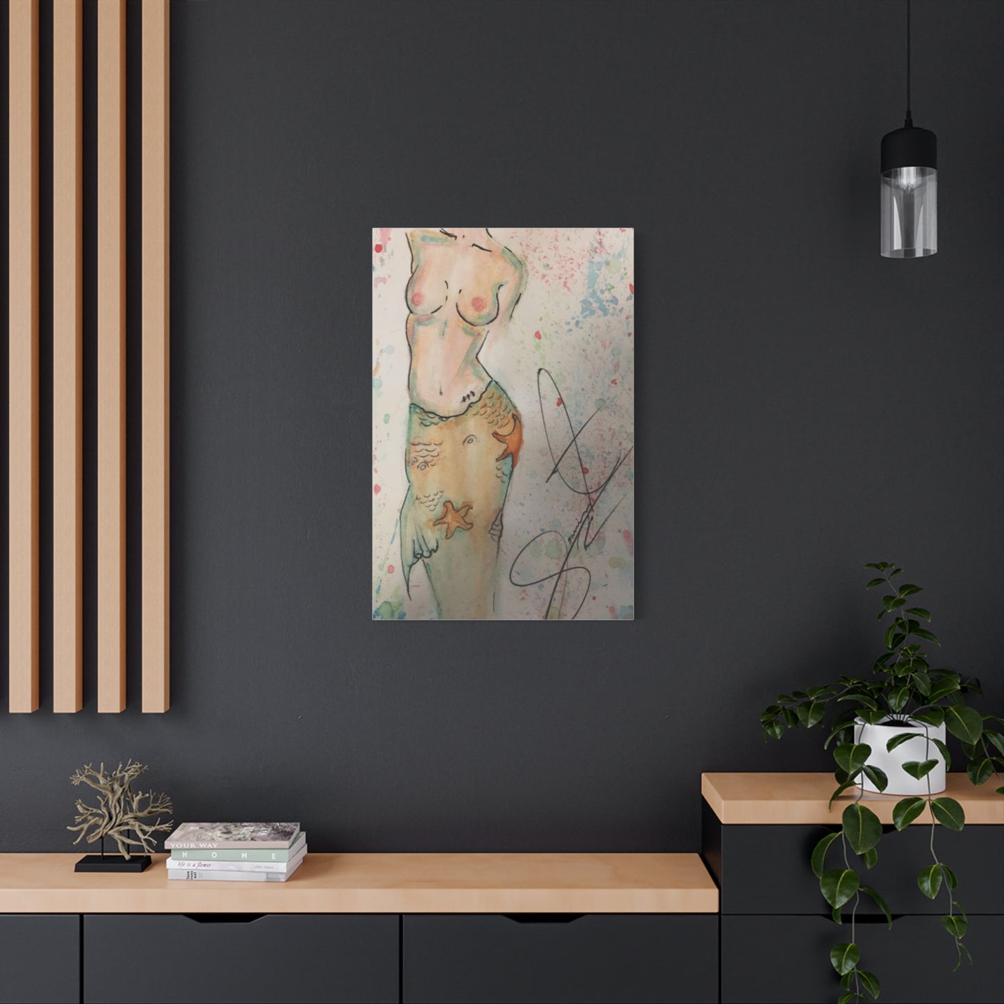 The Mermaid- Matte Canvas, Stretched, 1.25"