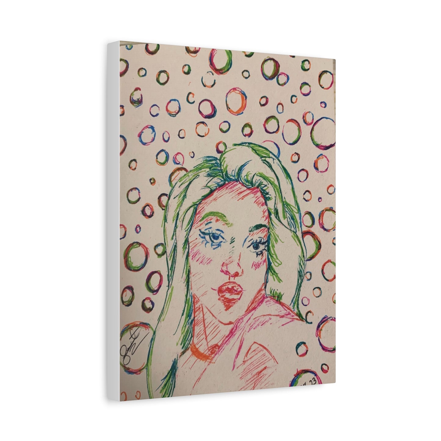 Ms. Bubbles- Matte Canvas, Stretched, 1.25"