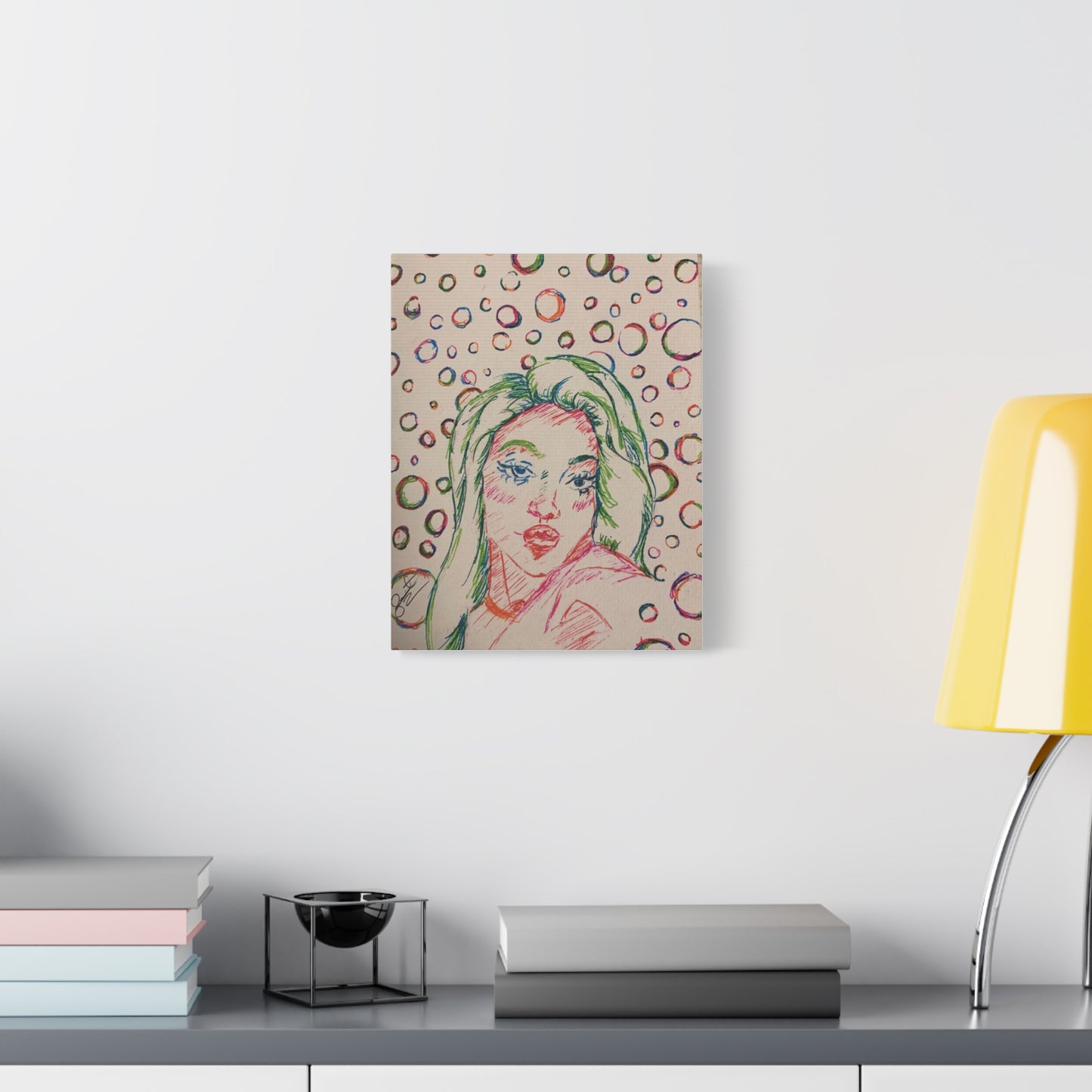 Ms. Bubbles- Matte Canvas, Stretched, 1.25"