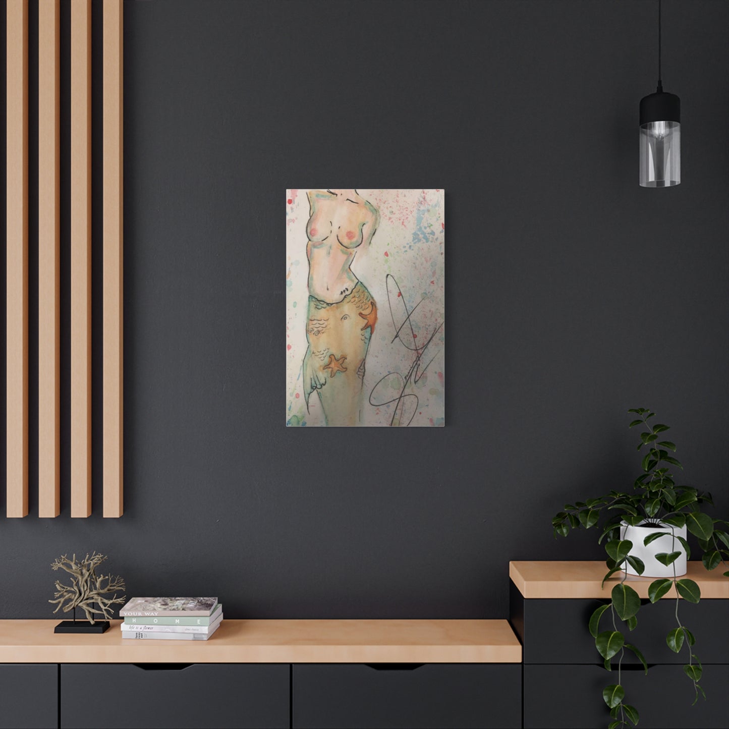 The Mermaid- Matte Canvas, Stretched, 1.25"