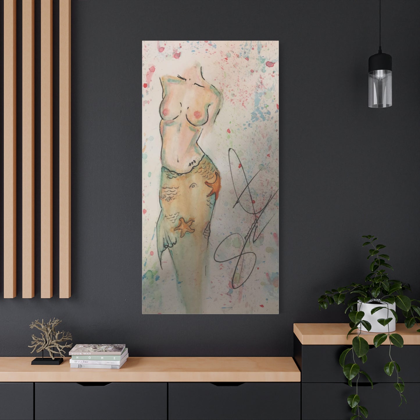 The Mermaid- Matte Canvas, Stretched, 1.25"