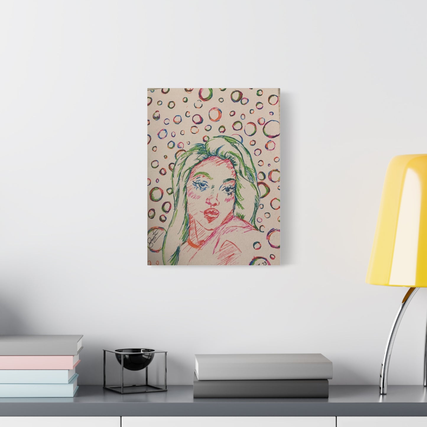 Ms. Bubbles- Matte Canvas, Stretched, 1.25"