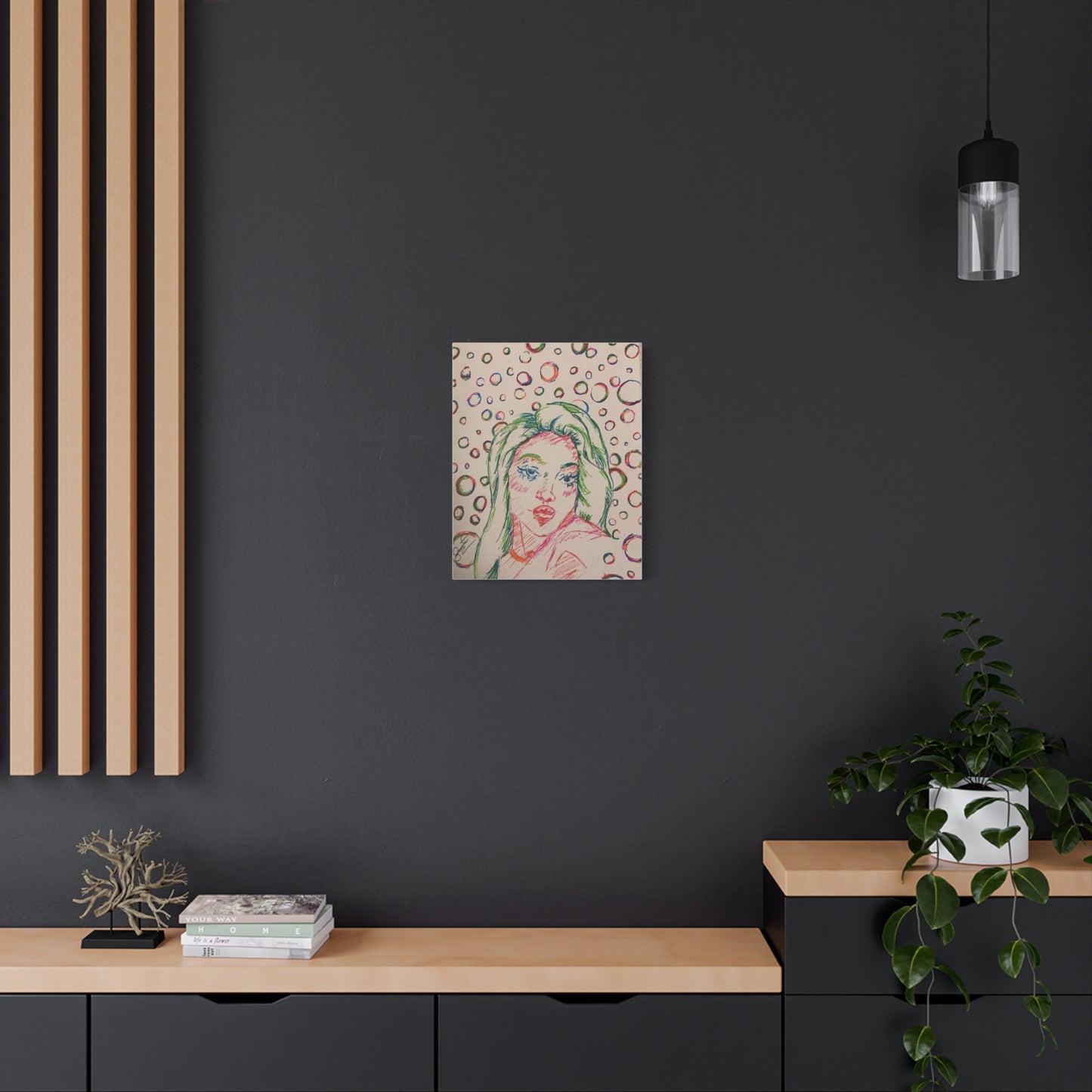 Ms. Bubbles- Matte Canvas, Stretched, 1.25"